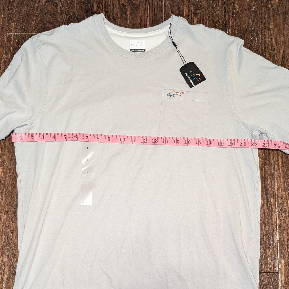 NWT Greg Norman Casual Short Sleeve Tee Light Gray - Picture 5 of 7